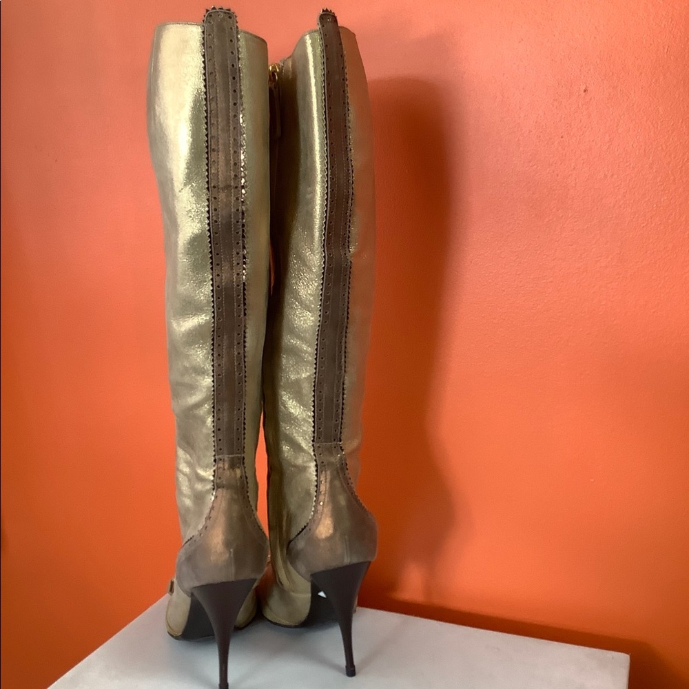 Giuseppe Zanotti Gold Leather Boots - Picture 3 of 14